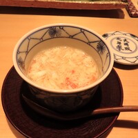 鮨 四心 - カニの餡かけ　茶わん蒸し
