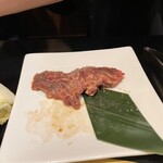 焼肉 もも太郎 - やわらかサガリタレ850円(加工肉)(撮影終盤､失敬)
