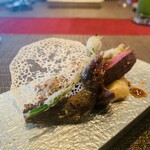 西欧料理 サヴァカ - 【アミューズ3種】
      ③ 雉鳩の低温調理