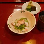 Akasaka Eigetsu - Sweetfish and Mekabu Rice, Red Miso Soup, Pickles