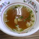 餃子の王将 - 炒飯についてきたスープ