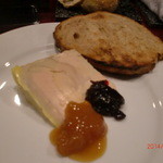 BISTRO GYORAN 魚籃 - 毎度お馴染みフォアグラのテリーヌ、今回は金柑＆ハスカップのコンフィチュールでした