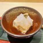 京都 鮨 まつもと - 胡麻豆腐と白えび