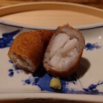 温石 - 太刀魚と蓮根の包み揚げ