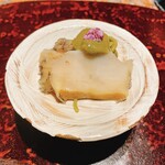 にるご - 茶そばと蒸した鮑