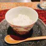 にるご - 最後のデザート（レモンシャーベットとキウイフルーツとグレープフルーツのジュレ）