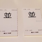 六角家1994+ - ラーメン並食券