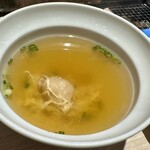 ドライブイン鳥 - 一番定食　鳥スープ