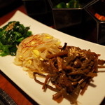 赤坂 みすじ - ナムル三種盛り 680円 2014.3.x