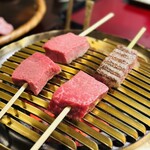 うかい鳥山 - 牛串(牛ランプ)