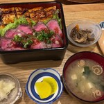 みこと屋 - 広島牛ローストビーフ穴子重