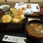 たけひろ - 天丼ランチ。