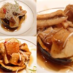 銀座ろくさん亭 - ◆強肴（お好みで）
      B､穴子と丸茄子酢取あん
       　熱々で登場 穴子の風味 甘じょっぱいあん
       　大根 食感を残しつつ 柔らかい
       　マルナスは 揚げ浸しにして 皮まで食べられる