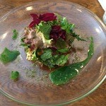 ミハシカフェ - 鯛のカルパッチョ、ヨモギソース