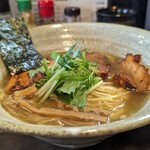 麺や 桜風 - バラ肉チャーシュー麺(塩)アップ(2024年5月19日)