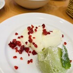 トラットリア グランボッカ - パンナコッタとピスタチオジェラート