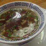 正龍 - カニ肉あんかけ炒飯 スープ