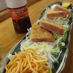 正龍 - 厚切りハムカツフライ