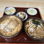 林屋 - ミニカツ丼とミニうどん(温) 850円