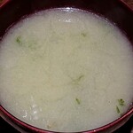 Sumizen Kayagokoro - 炭膳 茅心 ＠茅場町 ランチに付く出汁が効いた豆腐とあおさの味噌汁