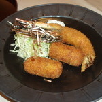特別食堂 日本橋 - 大海老フライと蟹クリームコロッケ