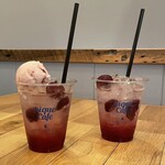 ジェラート ピケ カフェ - アメリカンチェリーソーダフロート､アメリカンチェリーソーダ