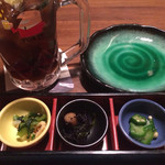 福福屋 - お通しとトリスハイボールコーラ