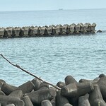 光る海 - 遠くに船が見えます