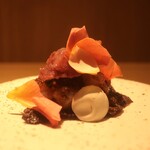 RISTORANTE IL NODO - 縞海老 薔薇 ヤマモモ 黒米アップ