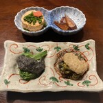 Ke mosei - 長野のわらびと山菜　気仙沼のあん肝と自家製カラスミ