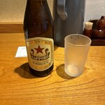 土鍋炊ごはん なかよし - ビンビール(赤星中瓶)