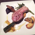 Casa Osano - 子羊背肉のロースト季節の焼野菜添え２０１４，３