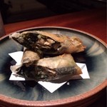 ぽつらぽつら - 牡蠣とチヂミほうれん草の春巻き