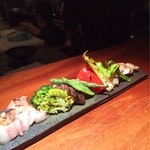 ぽつらぽつら - 豚のグリルと旬野菜