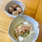 Yamagata Soba Saryou Tsukinoyama - 玉こんにゃく 豆腐
