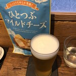 麹町いづみや しろ - あがりビール・なとり ひとつぶマイルドチーズ