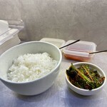 ほのぼんヌードルズ - ライス 150円  ニラキムチ 50円