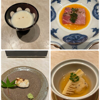 鮨 にっこ - コース１２０００円。真河豚白子焼きは香ばしく、中がトロリとして、とーっても美味しくいただきました（╹◡╹）（╹◡╹）