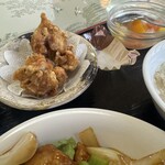 中国料理 頤和園 - 唐揚げ・水菓子・スープ