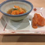 Sushinonaka Nishi - ホヤの酢の物　マスの卵