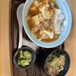 江戸家 - 料理写真:麻婆丼 小そばセット