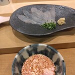 すし乃なか西 - カワハギ（ウマヅラハギ）の肝醤油