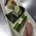 Assortment of 5 kinds of summer sushi