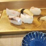 寿し芳 - 多満麺セットのお寿司。