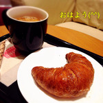 シアトルズベストコーヒー - モーニングＣセット ¥380   コーヒーによく合うバタークロワッサン