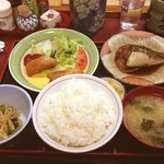 鳥まん - さばの煮魚定食(日替わり定食) 550円
