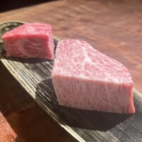 隠れ家鉄板おぶ - A5仙台牛シャトーブリアン&サーロイン