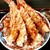 お食事処 京焚 - 料理写真:天丼⭐️海老ぷり❤️シソワサビふりかけ⭐️かなり印象的な味変になって楽しい♡タレが甘め♫