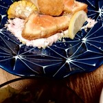 祇園ビストロ 丸橋 - 今月のランチ♪サーモンレアカツ♡お魚あまり好きではない娘がきちんと残さず頂きました♫