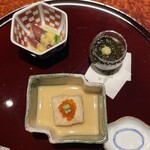 Nodoguro Saryou Akasaka Kaname - 前菜3種
